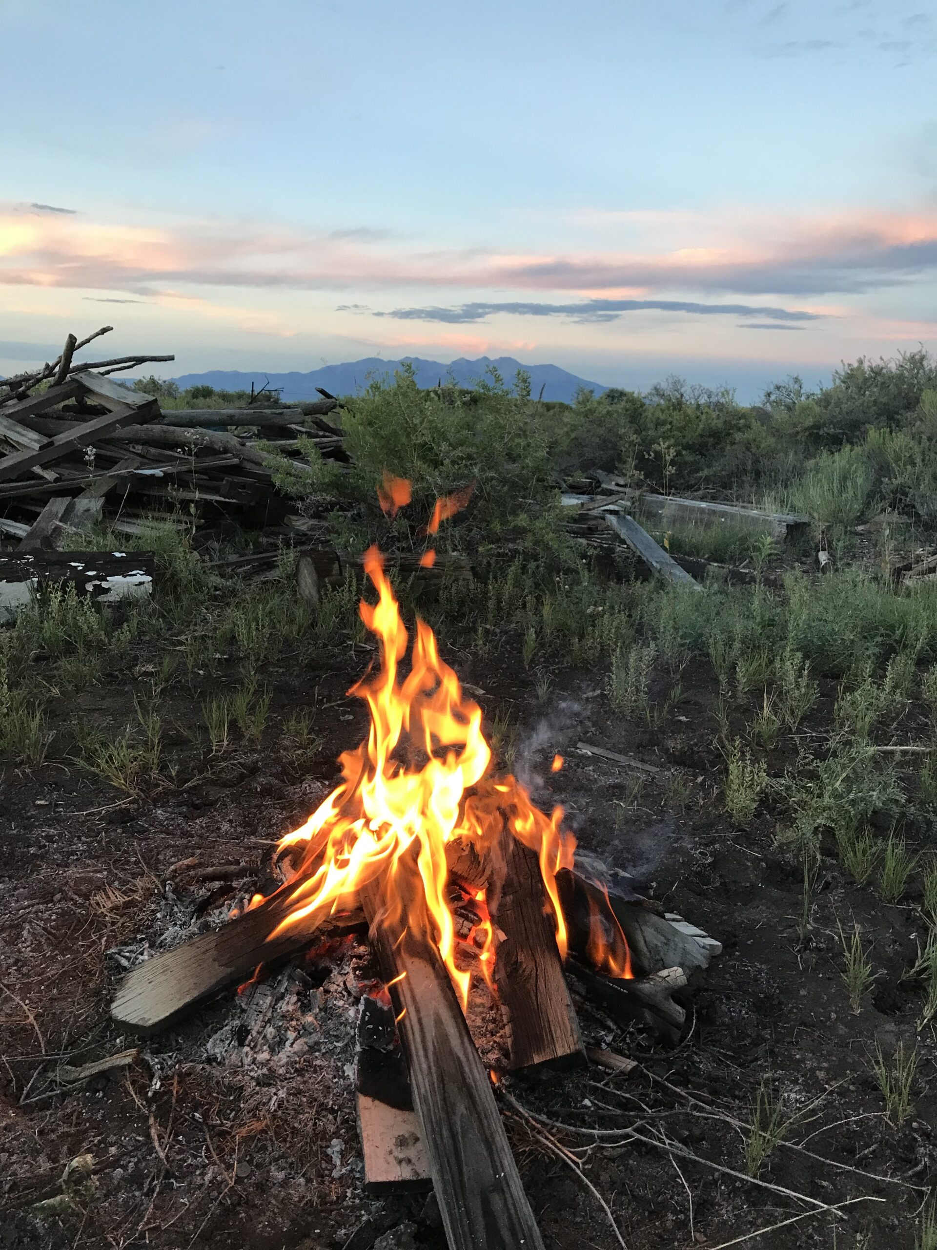 solstice fire, photograph by Mary Van Pelt